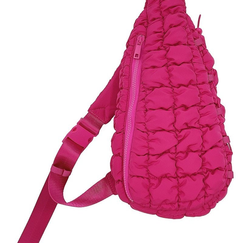 Puffer Sling Bag in Pink