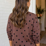 Dot About Town Button-Front Cardigan