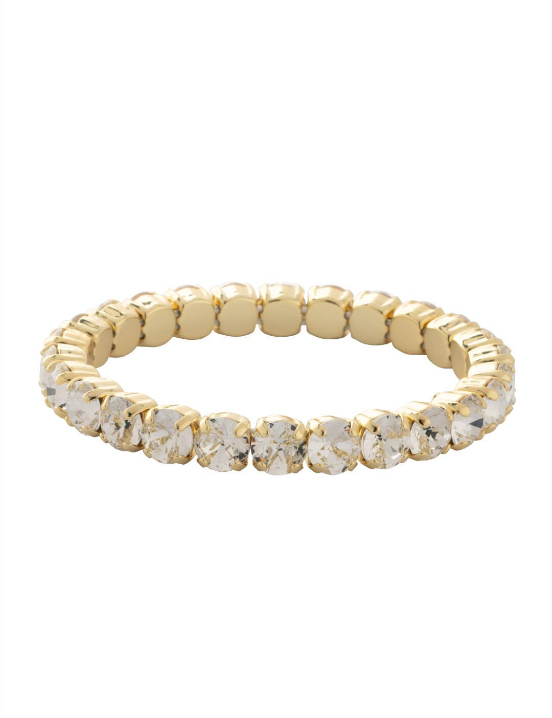 Sorrelli Sienna stretch bracelet with clear crystals in a bright gold-tone setting – Shabby 2 Chic Boutiques