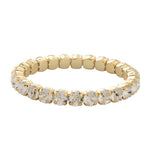 Sorrelli Sienna stretch bracelet with clear crystals in a bright gold-tone setting – Shabby 2 Chic Boutiques