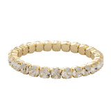 Sorrelli Sienna stretch bracelet with clear crystals in a bright gold-tone setting – Shabby 2 Chic Boutiques