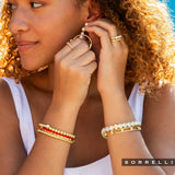 Sorrelli Sienna stretch bracelet with clear crystals in a bright gold-tone setting – Shabby 2 Chic Boutiques