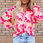 Floral Flourish Button Down Blouse