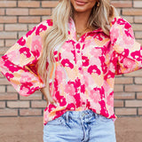 Floral Flourish Button Down Blouse