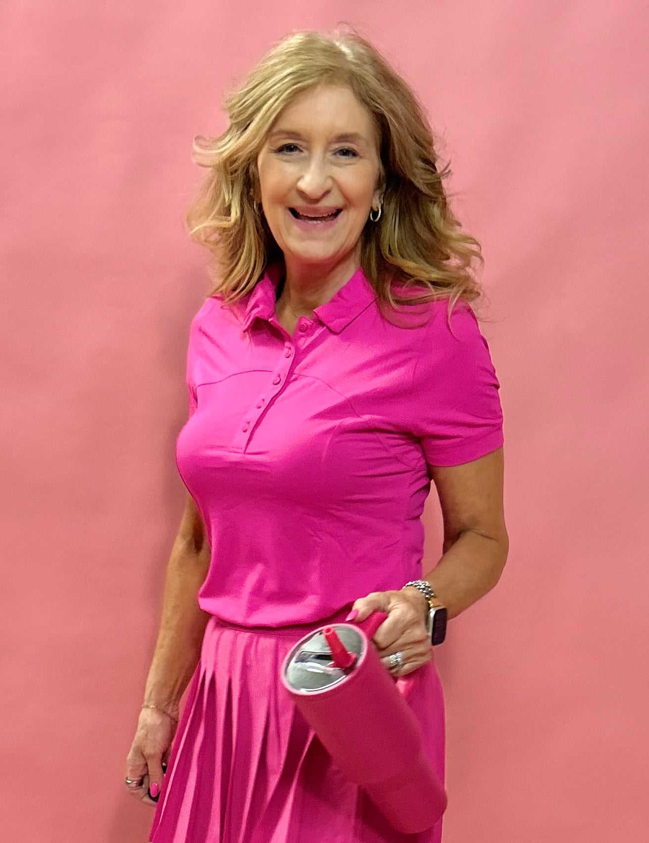 Ace Performance: Quick-Dry Golf Polo Shirt in Pink