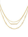 Addison Multi Strand Necklace in Gold