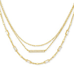 Addison Multi Strand Necklace in Gold