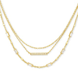 Addison Multi Strand Necklace in Gold
