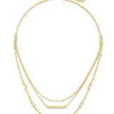 Addison Multi Strand Necklace in Gold