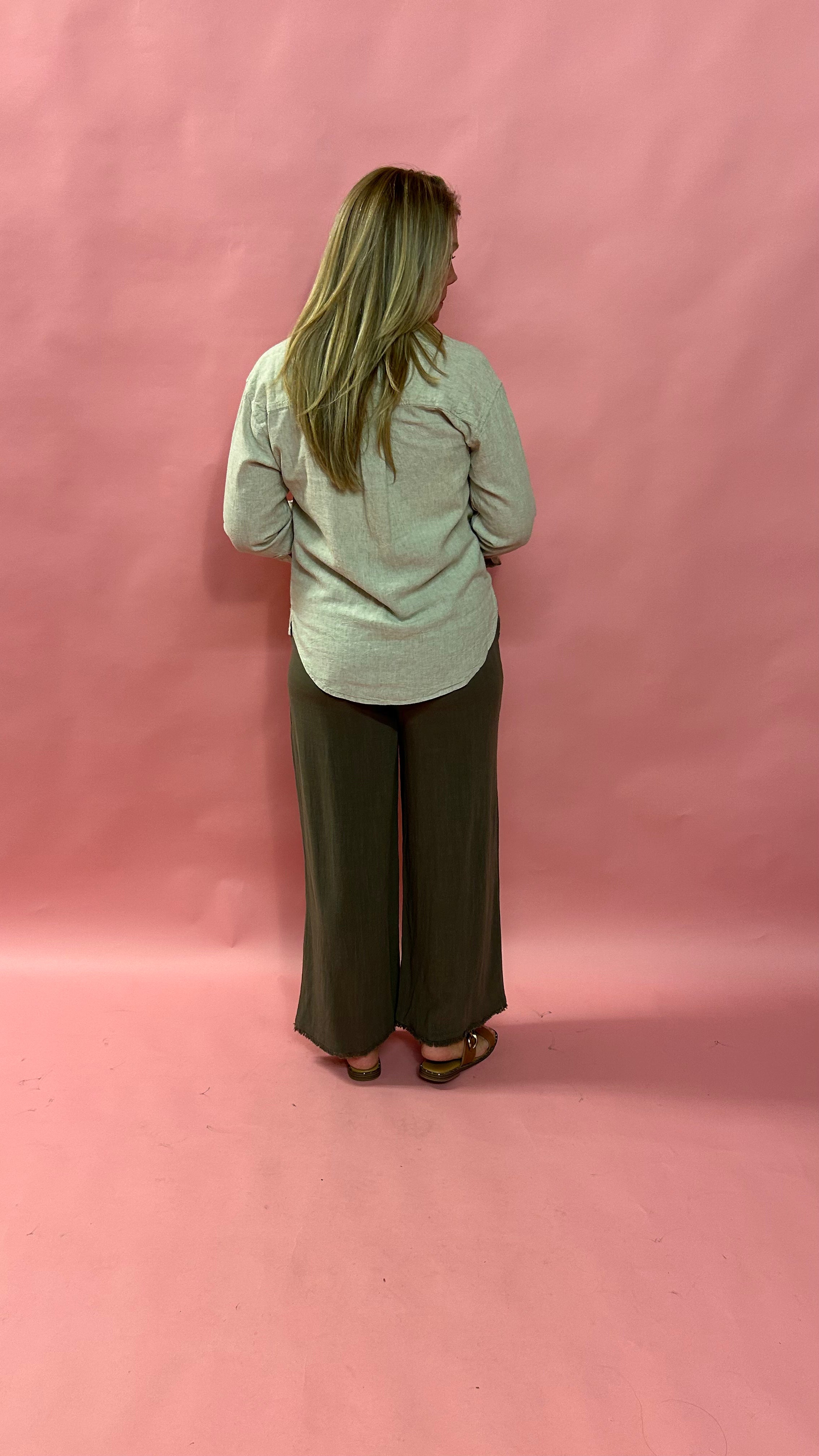 Alfie Button Up Shirt In Flax
