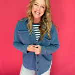 All Day Knit Jacket in Denim (ZSupply) - Shabby 2 Chic Boutiques