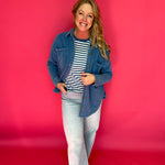 All Day Knit Jacket in Denim (ZSupply) - Shabby 2 Chic Boutiques