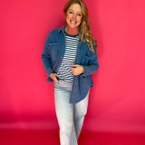 All Day Knit Jacket in Denim (ZSupply) - Shabby 2 Chic Boutiques