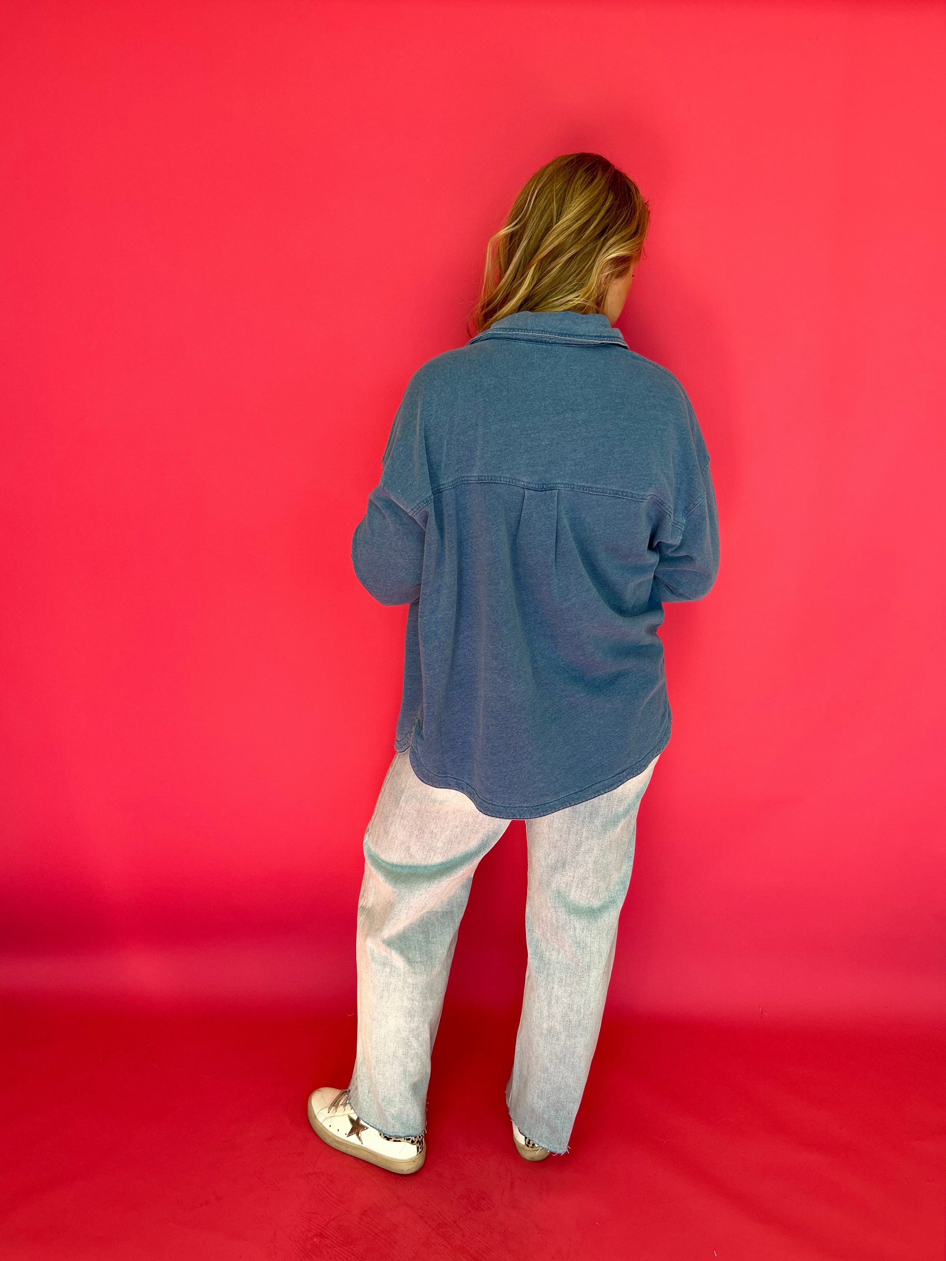 All Day Knit Jacket in Denim (ZSupply) - Shabby 2 Chic Boutiques