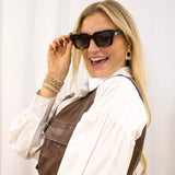 Allie - Women's Polarized Medium Rectangle Sunglasses - Shabby 2 Chic Boutiques