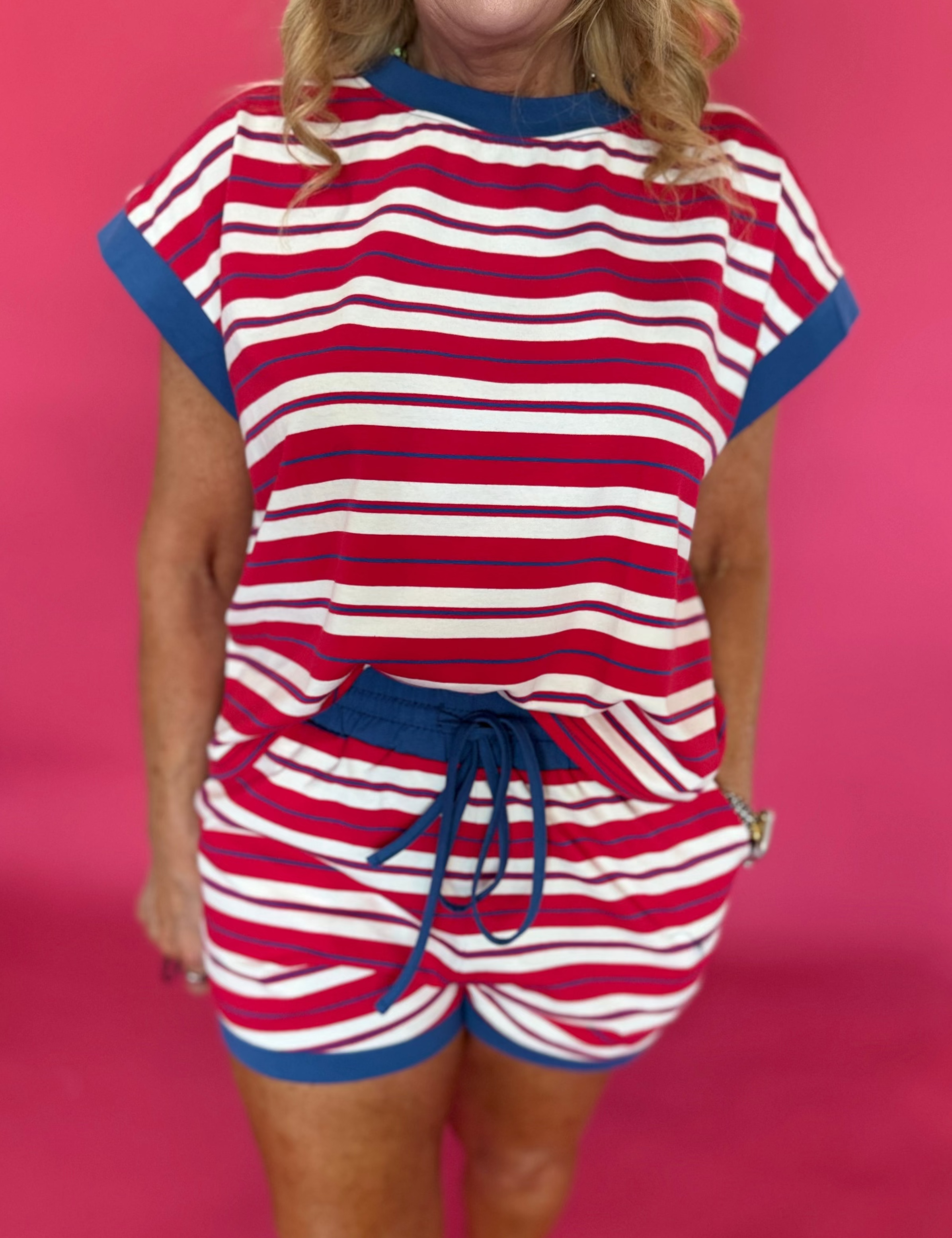 Americana Striped Lounge Set