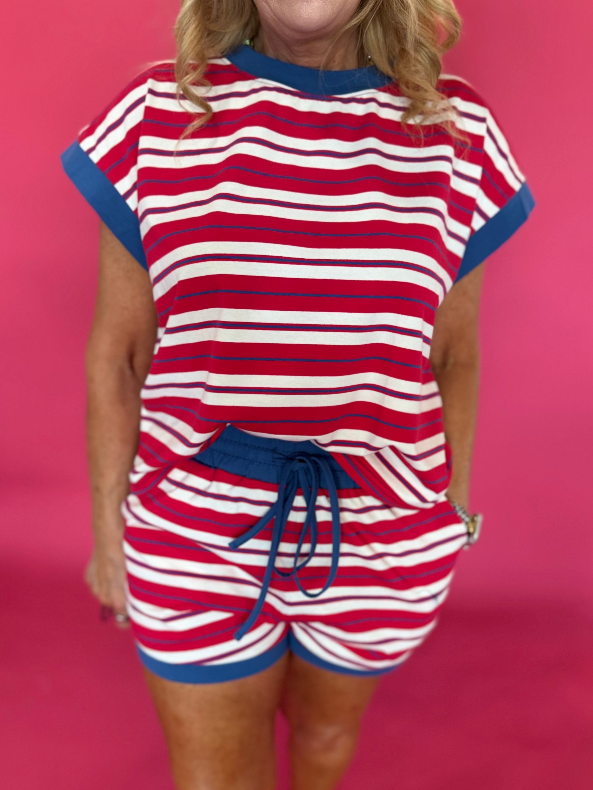 Americana Striped Lounge Set