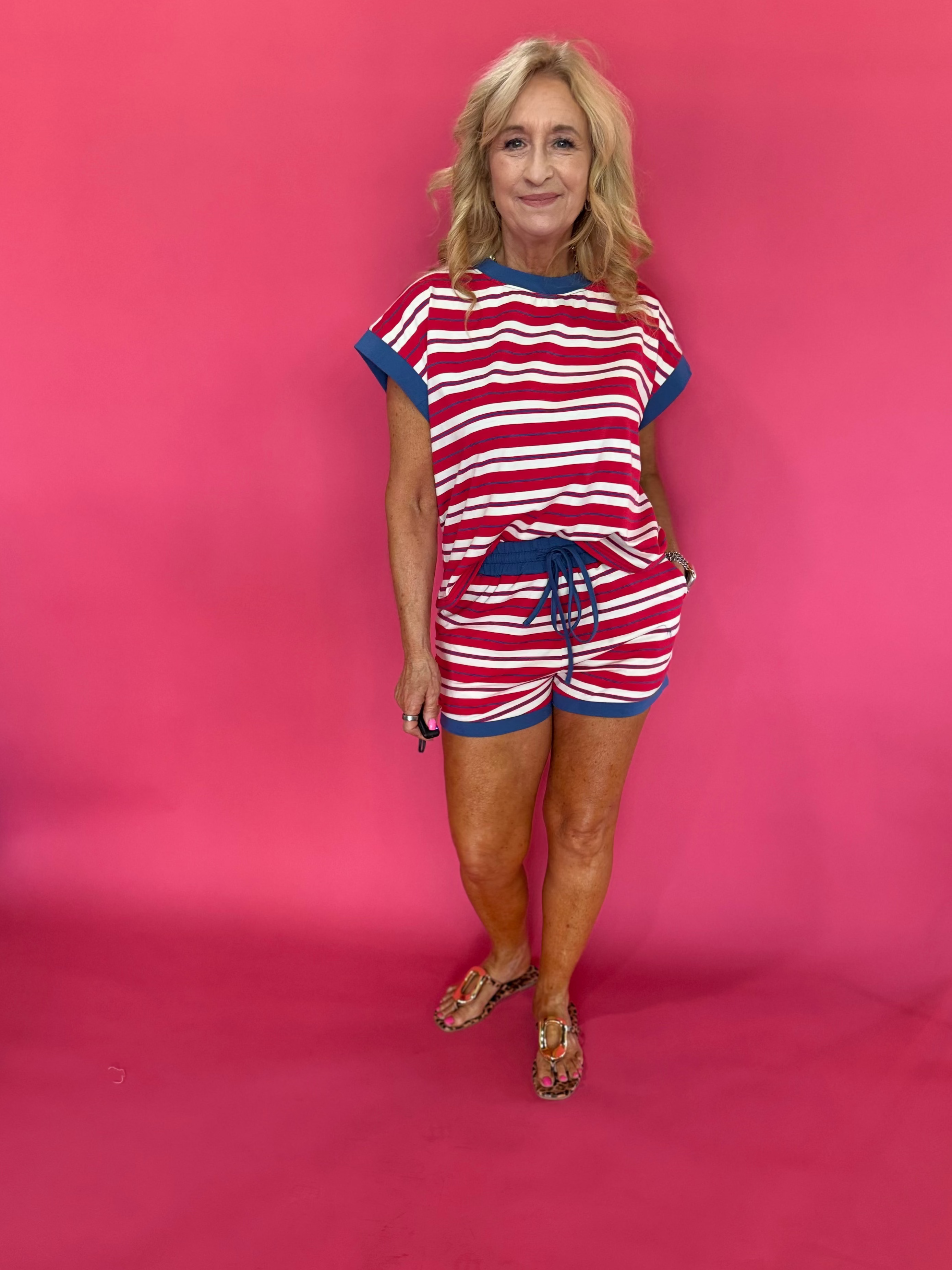 Americana Striped Lounge Set
