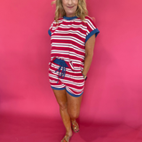 Americana Striped Lounge Set