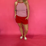 Aria Tie Front Short with Lattice Trim by Kut from the Kloth