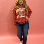 Vintage Red Vintage KC Football Sweatshirt in Red