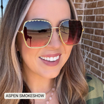 Aspen - Women's Oversized Square Frame Sunglasses - Shabby 2 Chic Boutiques
