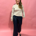 Aubrielle Wide Leg Trousers in Navy