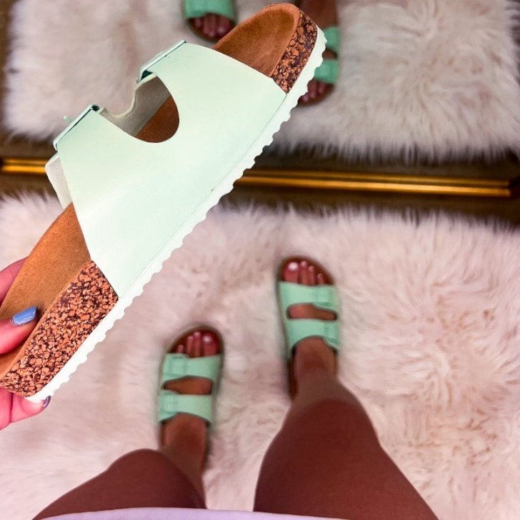 Audrina Slide Sanda in Mint