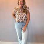 Autumn Bloom Blouse in Brown