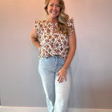 Autumn Bloom Blouse in Brown