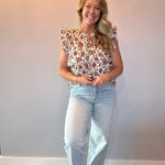 Autumn Bloom Blouse in Brown