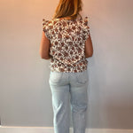 Autumn Bloom Blouse in Brown