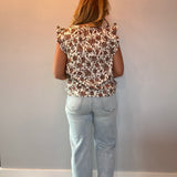 Autumn Bloom Blouse in Brown