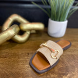 Ava Sandal in Raffia