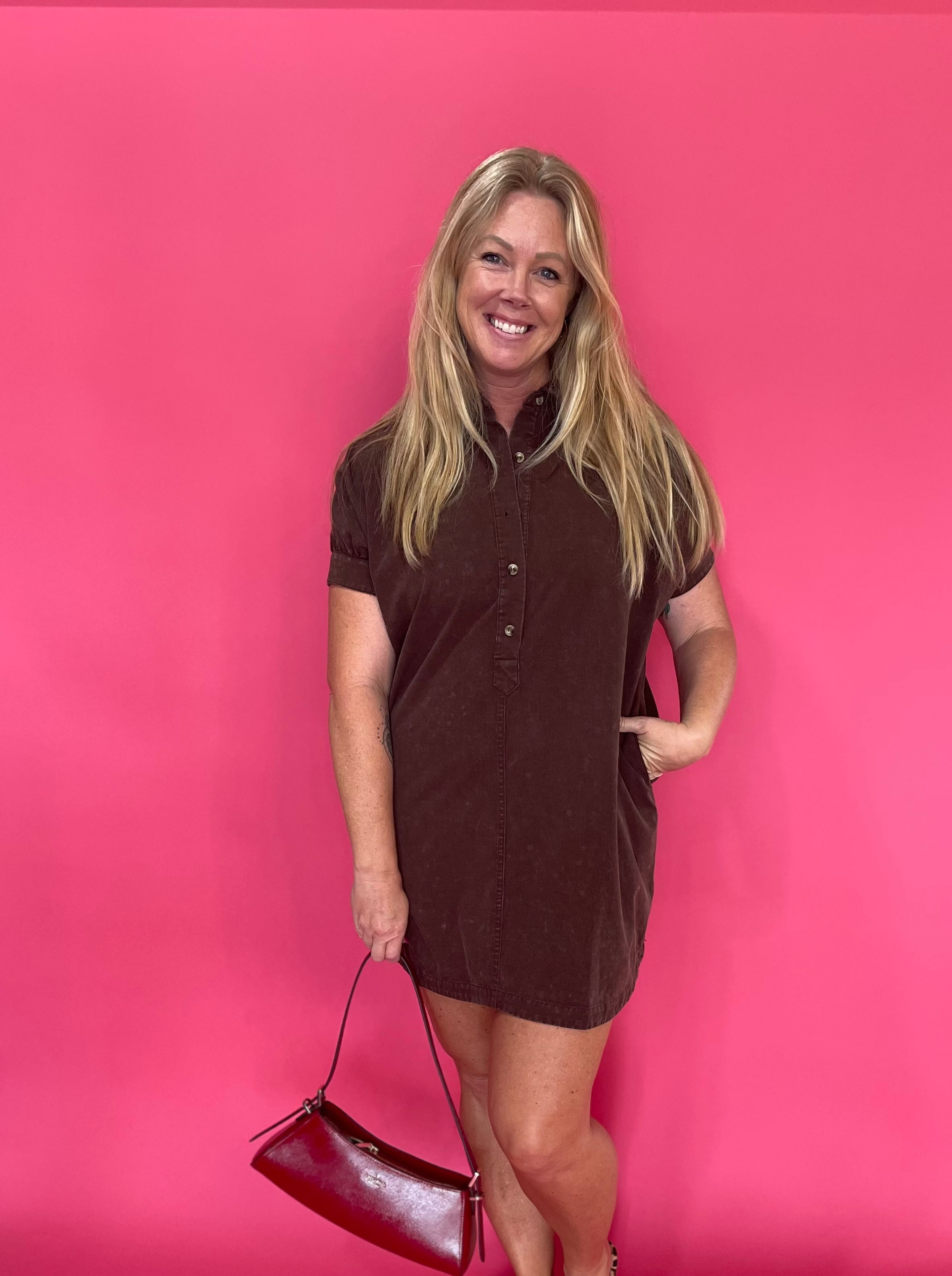 Back to Basics Mini Shirt Dress