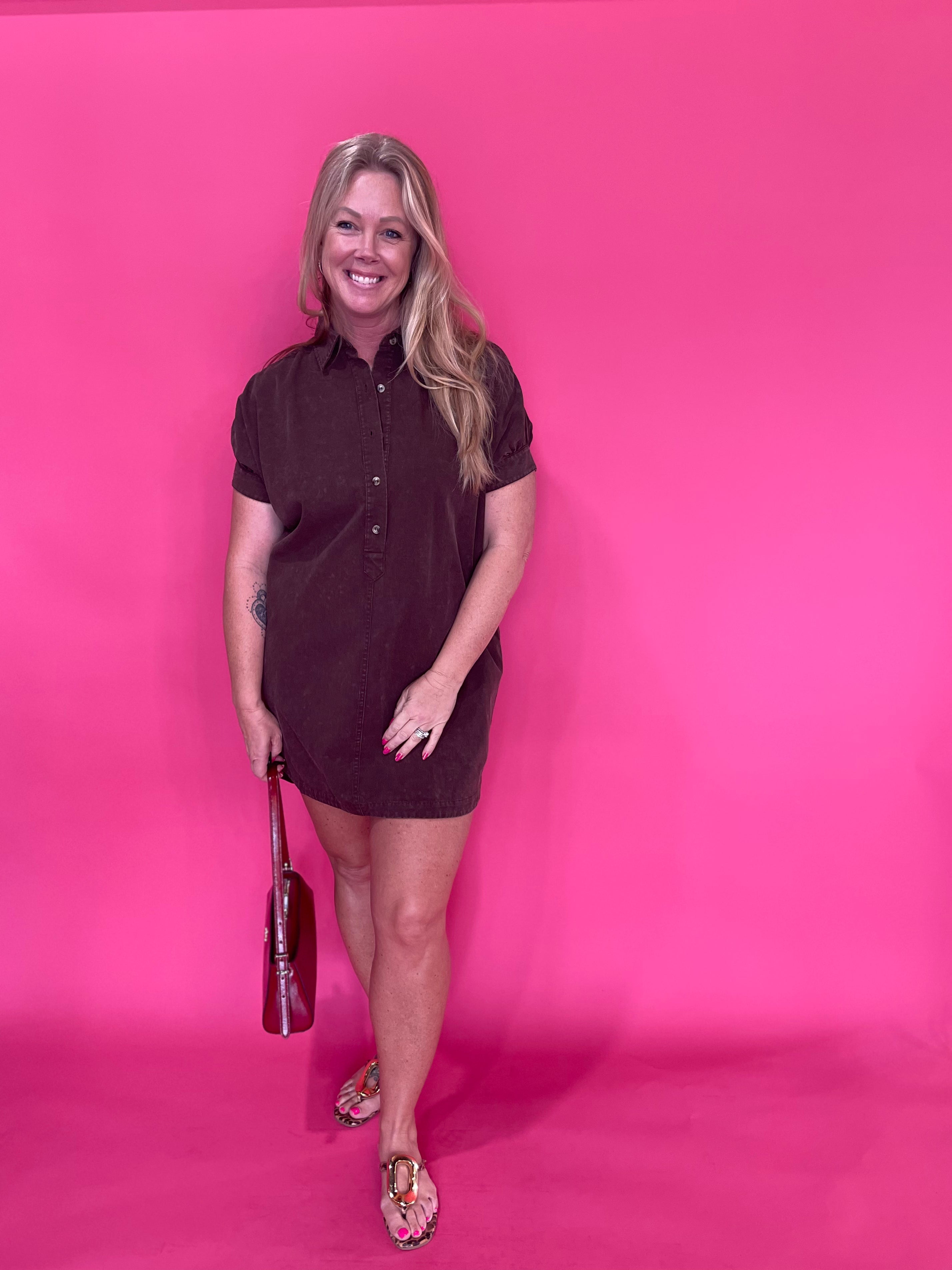 Back to Basics Mini Shirt Dress