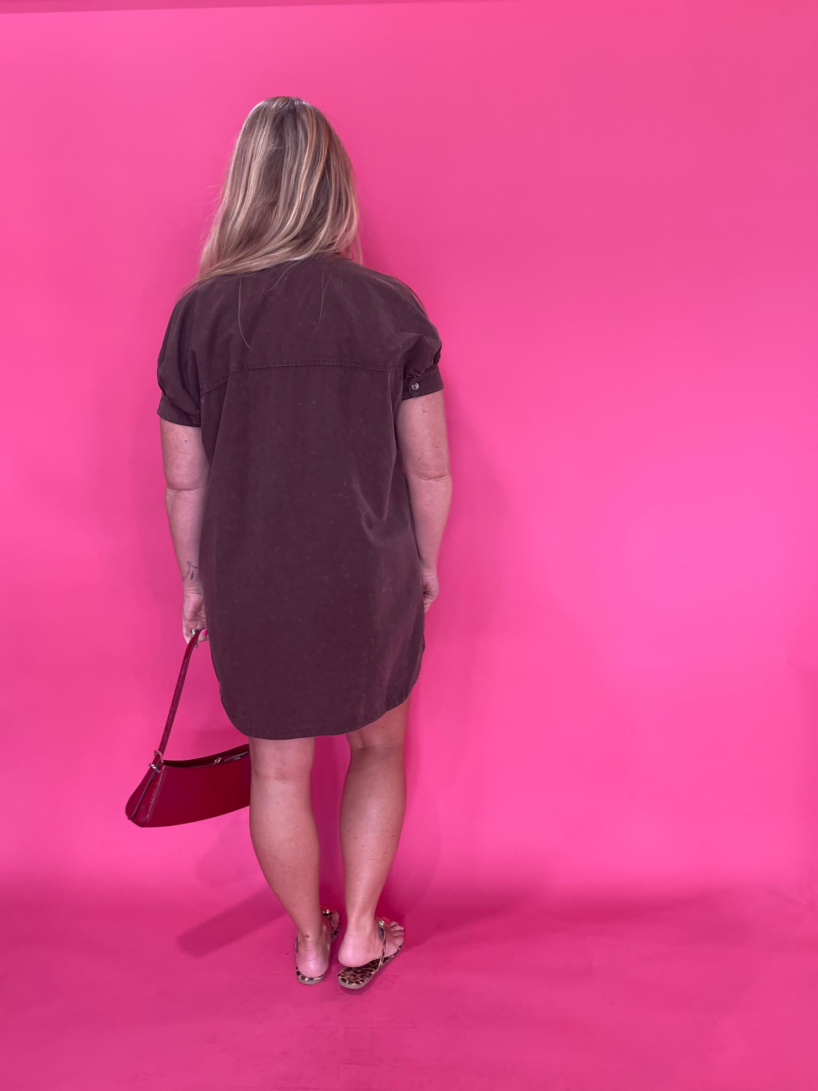 Back to Basics Mini Shirt Dress