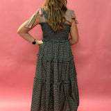 Back to Fall Tiered Midi Dress in Olive