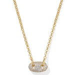Bailey Pave Short Pendent Necklace in Gold