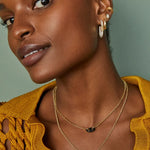 Bailey Pave Short Pendent Necklace in Gold