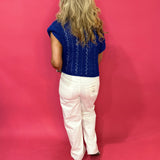 Ballast Crochet Sweater in Cobalt Blue  (ZSupply) - Shabby 2 Chic Boutiques