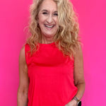 Banks Basic Tank in Red in Red - Shabby 2 Chic Boutiques