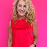 Banks Basic Tank in Red in Red - Shabby 2 Chic Boutiques