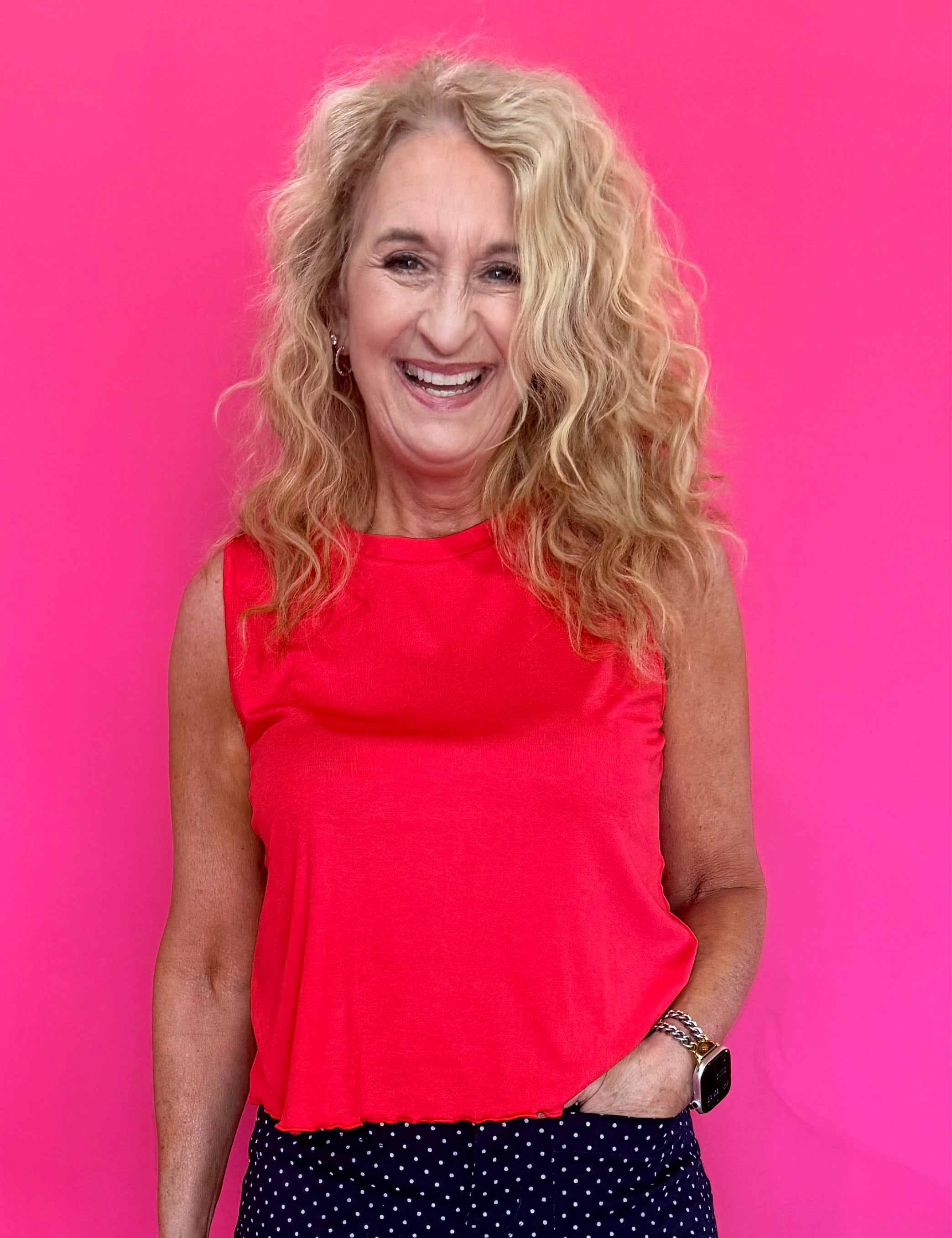 Banks Basic Tank in Red in Red - Shabby 2 Chic Boutiques
