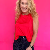 Banks Basic Tank in Red in Red - Shabby 2 Chic Boutiques