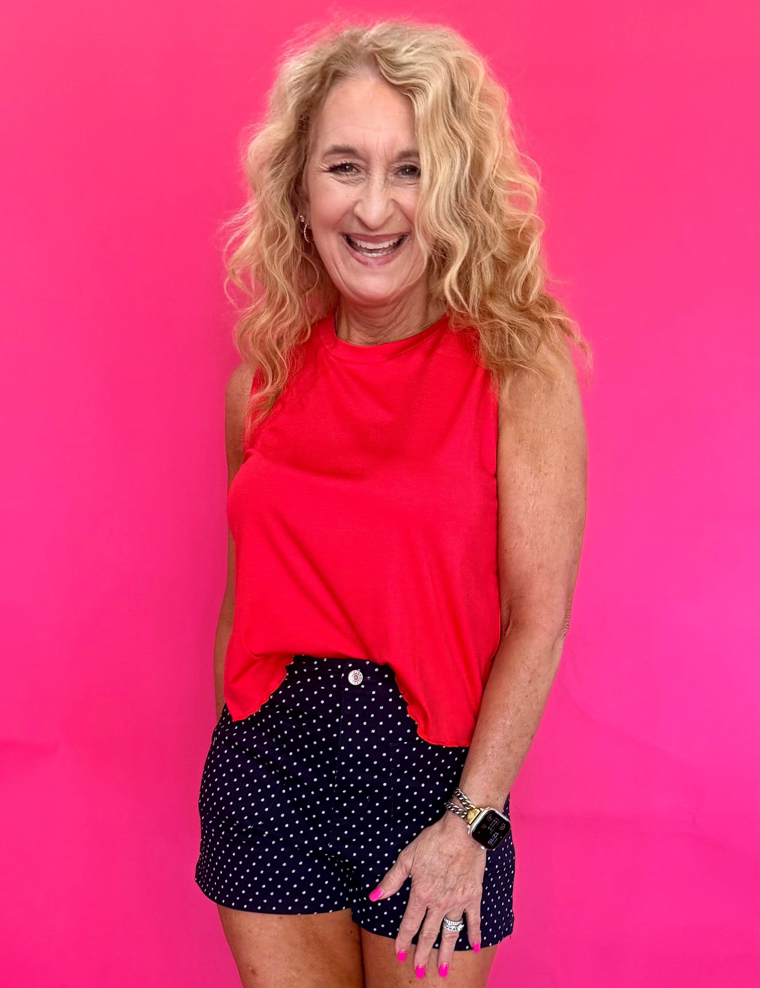 Banks Basic Tank in Red in Red - Shabby 2 Chic Boutiques