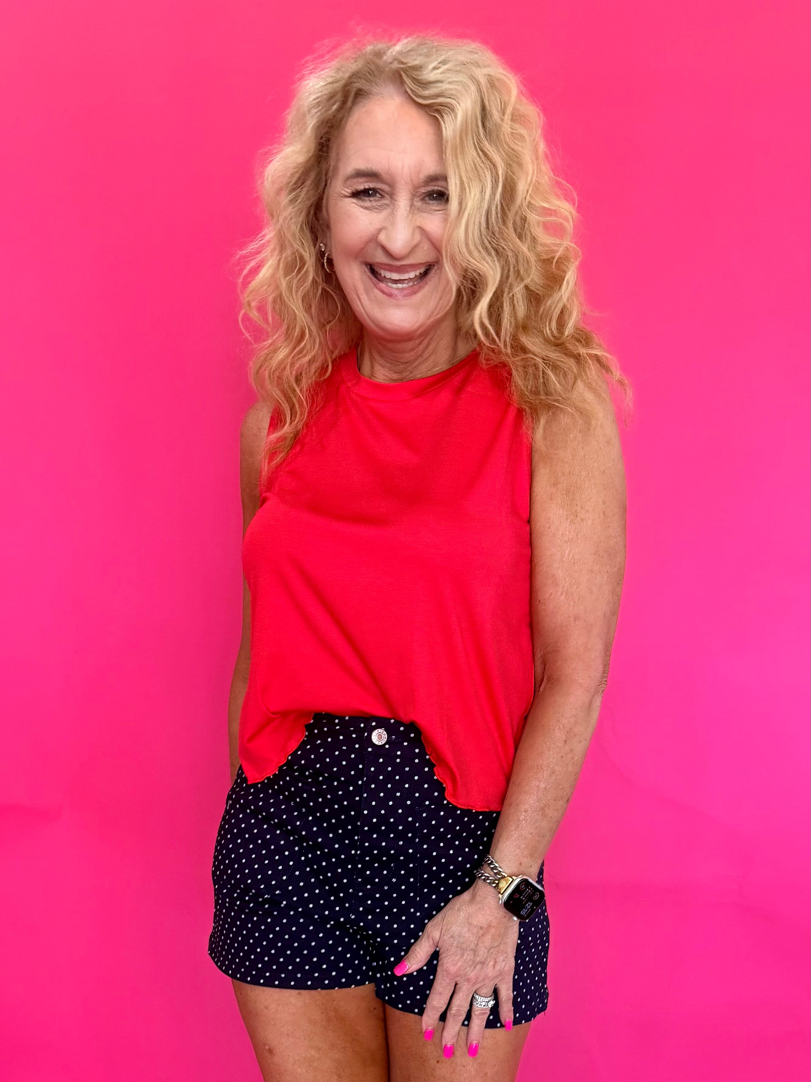 Banks Basic Tank in Red in Red - Shabby 2 Chic Boutiques