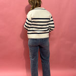 Baruch Striped V-Neck Pullover Sweater - Shabby 2 Chic Boutiques