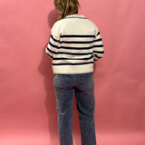 Baruch Striped V-Neck Pullover Sweater - Shabby 2 Chic Boutiques