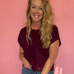Berry Nice Top in Burgundy